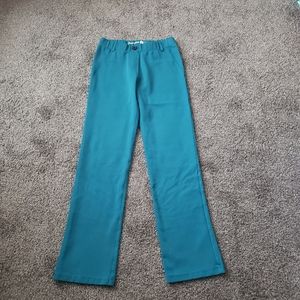 Betabrand stretchy dress/yoga pants, teal, size small petite.